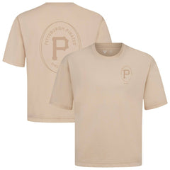 Pittsburgh Pirates Levelwear Register Oversized Luxe Signature Knit T-Shirt - Khaki - MLB Online
