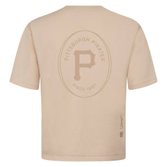 Pittsburgh Pirates Levelwear Register Oversized Luxe Signature Knit T-Shirt - Khaki - MLB Online