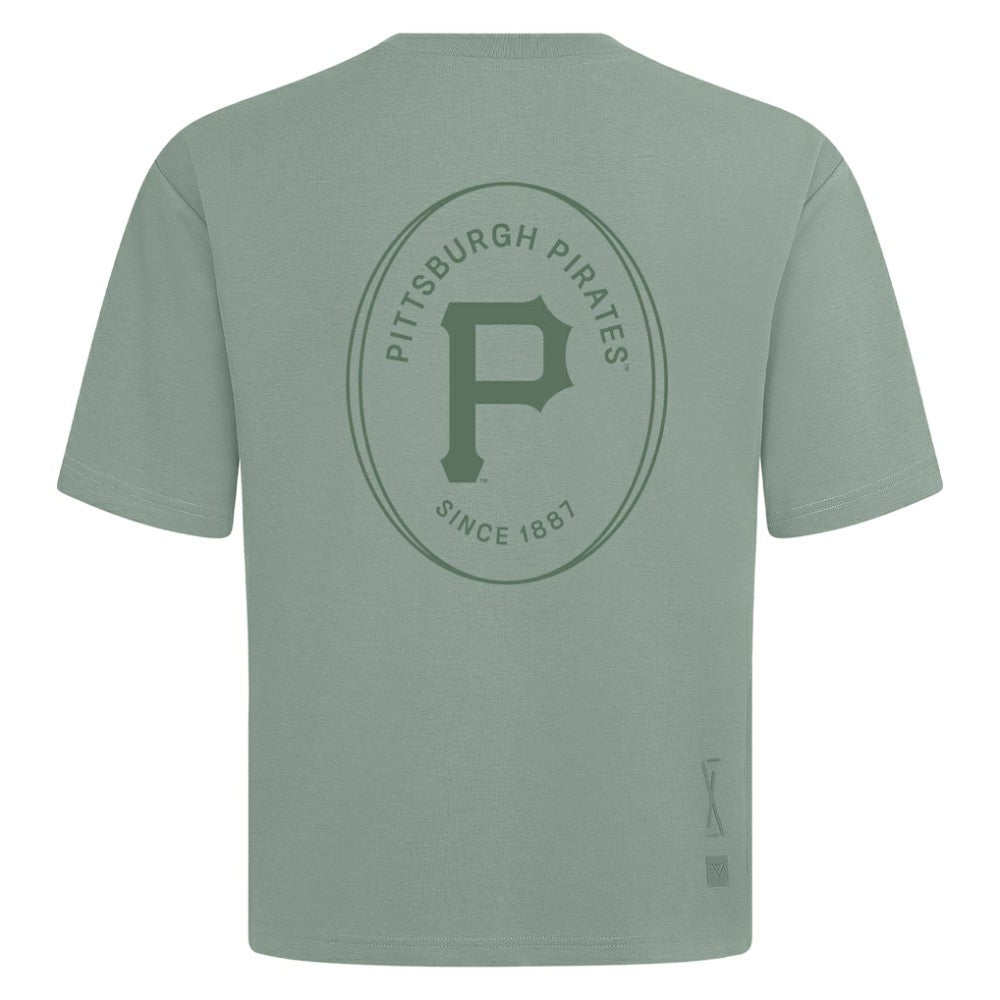 Pittsburgh Pirates Levelwear Register Oversized Luxe Signature Knit T-Shirt - Green - MLB Sale