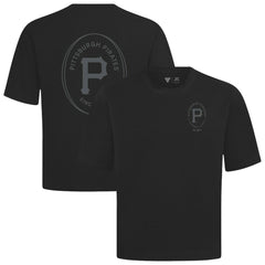 Pittsburgh Pirates Levelwear Register Oversized Luxe Signature Knit T-Shirt - Black - MLB Lifestyle