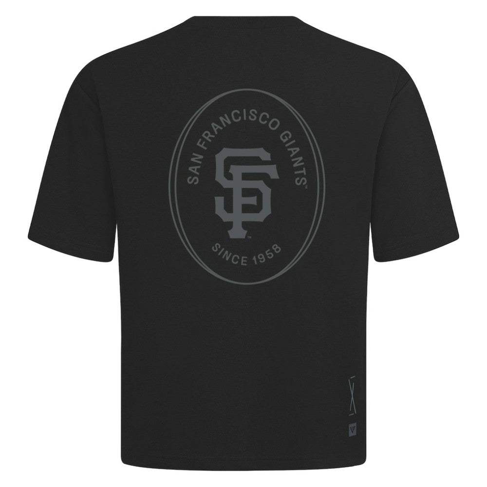 San Francisco Giants Levelwear Register Oversized Luxe Signature Knit T-Shirt - Black - MLB Online