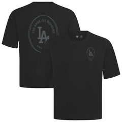 Los Angeles Dodgers Levelwear Register Oversized Luxe Signature Knit T-Shirt - Black - MLB on Sale
