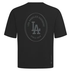 Los Angeles Dodgers Levelwear Register Oversized Luxe Signature Knit T-Shirt - Black - MLB on Sale