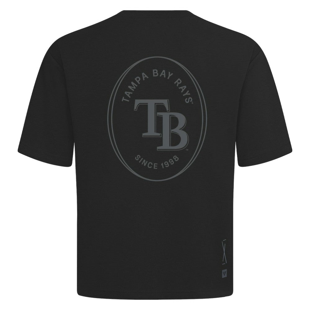 Tampa Bay Rays Levelwear Register Oversized Luxe Signature Knit T-Shirt - Black - MLB Online