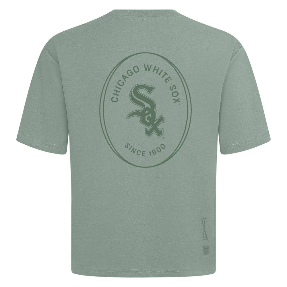Chicago White Sox Levelwear Register Oversized Luxe Signature Knit T-Shirt - Green - MLB Discount