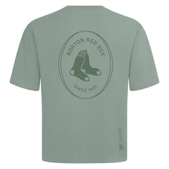 Boston Red Sox Levelwear Register Oversized Luxe Signature Knit T-Shirt - Green - MLB Online