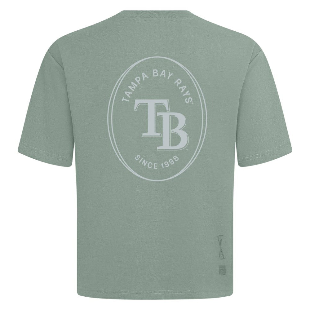 Tampa Bay Rays Levelwear Register Oversized Luxe Signature Knit T-Shirt - Green - MLB on Sale