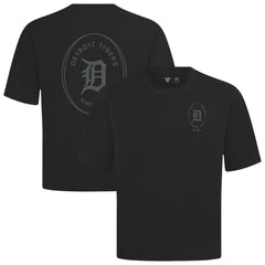 Detroit Tigers Levelwear Register Oversized Luxe Signature Knit T-Shirt - Black - MLB Discount
