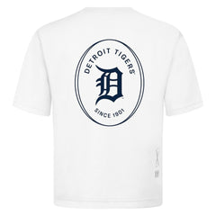 Detroit Tigers Levelwear Register Oversized Luxe Signature Knit T-Shirt - White - MLB Discount