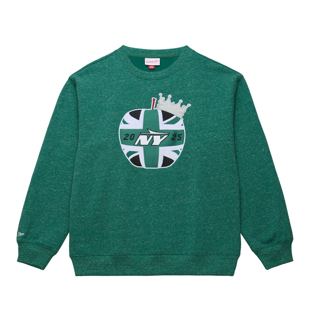 Mitchell & Ness New York Jets Jets In London Throw It Back Fleece Sweatshirt Green