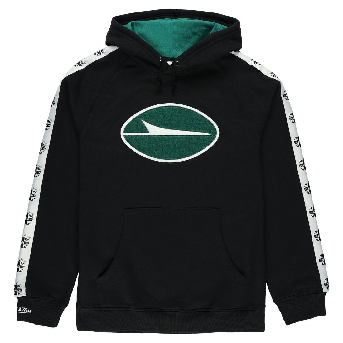 Mitchell & Ness New York Jets In London Big Logo Raglan Hoodie Black