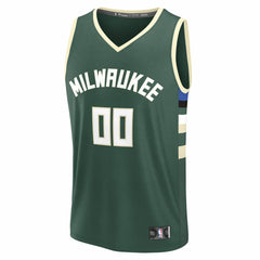 Milwaukee Bucks Youth Fast Break Custom Replica Jersey Green Icon Edition | Fanatics for sale
