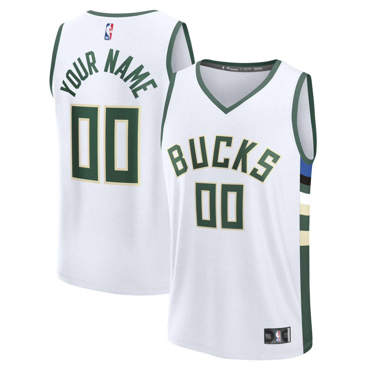 Milwaukee Bucks Fast Break Custom Jersey Association Edition White | Fanatics outlet