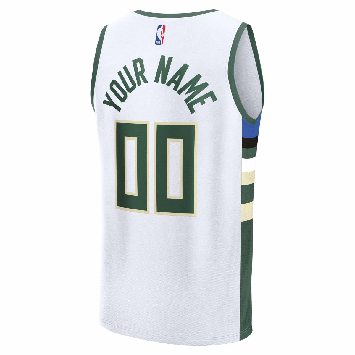 Milwaukee Bucks Fast Break Custom Jersey Association Edition White | Fanatics outlet