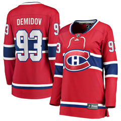 Ivan Demidov Montreal Canadiens Fanatics Women's Home Breakaway Player Jersey - Red - NHL 203105447