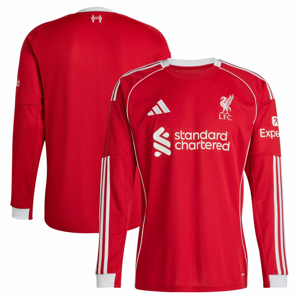 Liverpool 2025/26 Home Replica Long Sleeve Jersey Red - Adidas