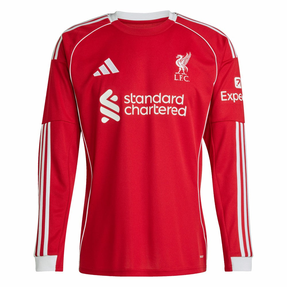 Liverpool 2025/26 Home Replica Long Sleeve Jersey Red - Adidas