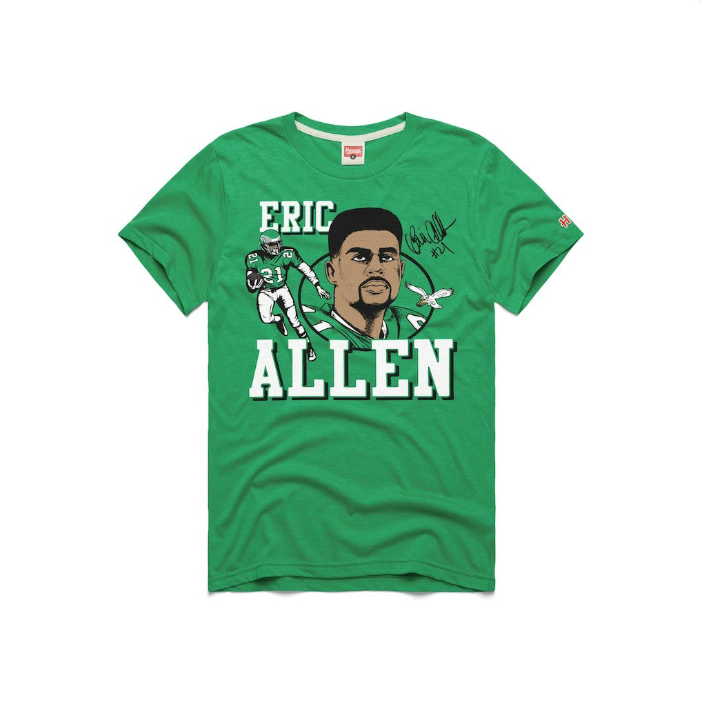 Eric Allen Philadelphia Eagles Homage Unisex HOF Player Graphic Tri-Blend T-Shirt Kelly Green