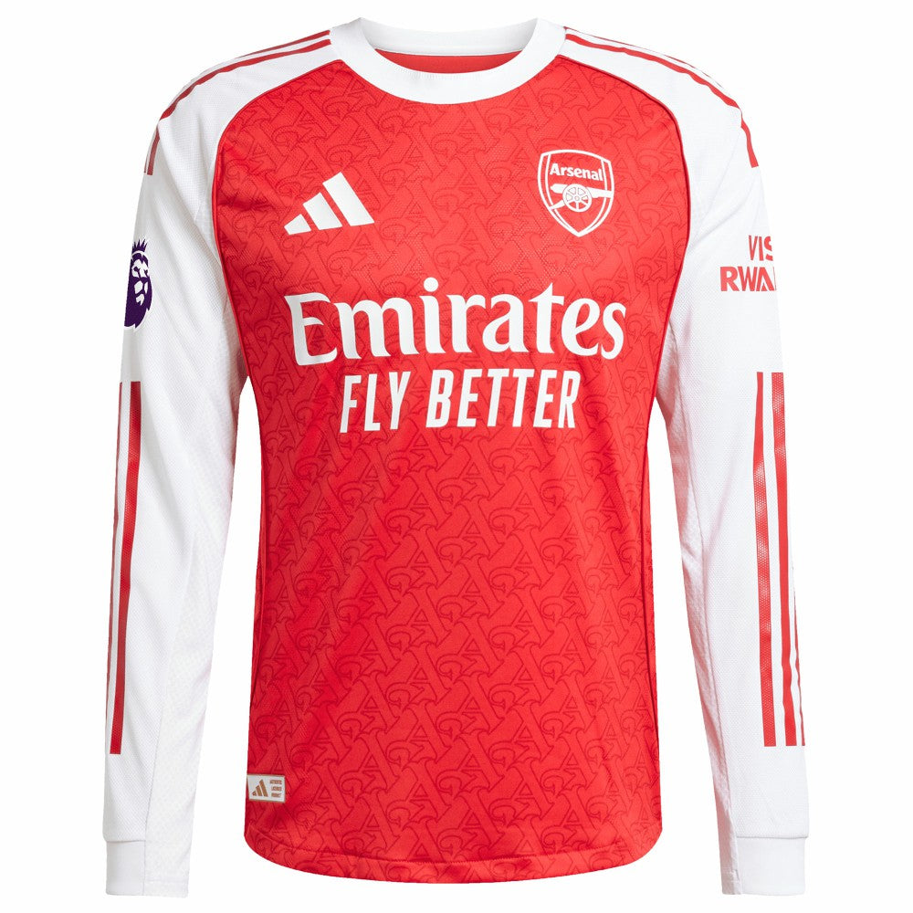 Arsenal 2025/26 Home Long Sleeve Custom Jersey Red - Adidas sale