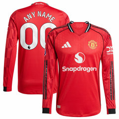 Manchester United Home 2025/26 Custom Long Sleeve Jersey Red - Adidas outlet
