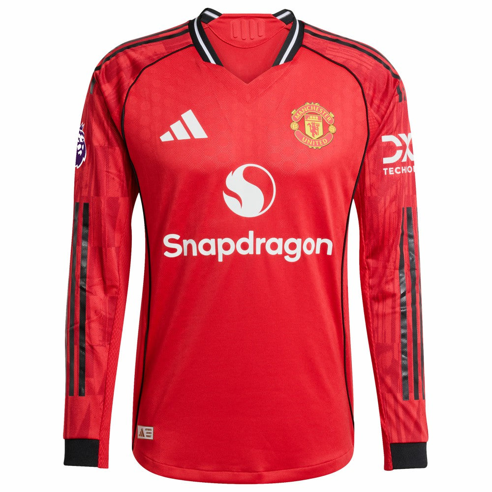 Manchester United Home 2025/26 Custom Long Sleeve Jersey Red - Adidas outlet