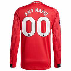 Manchester United Home 2025/26 Custom Long Sleeve Jersey Red - Adidas outlet