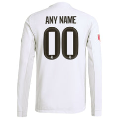 Real Madrid 2025/26 Home Long Sleeve Custom Jersey White - Adidas Discount