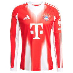 Bayern Munich 2025/26 Home Replica Long Sleeve Custom Jersey Red - Adidas for sale