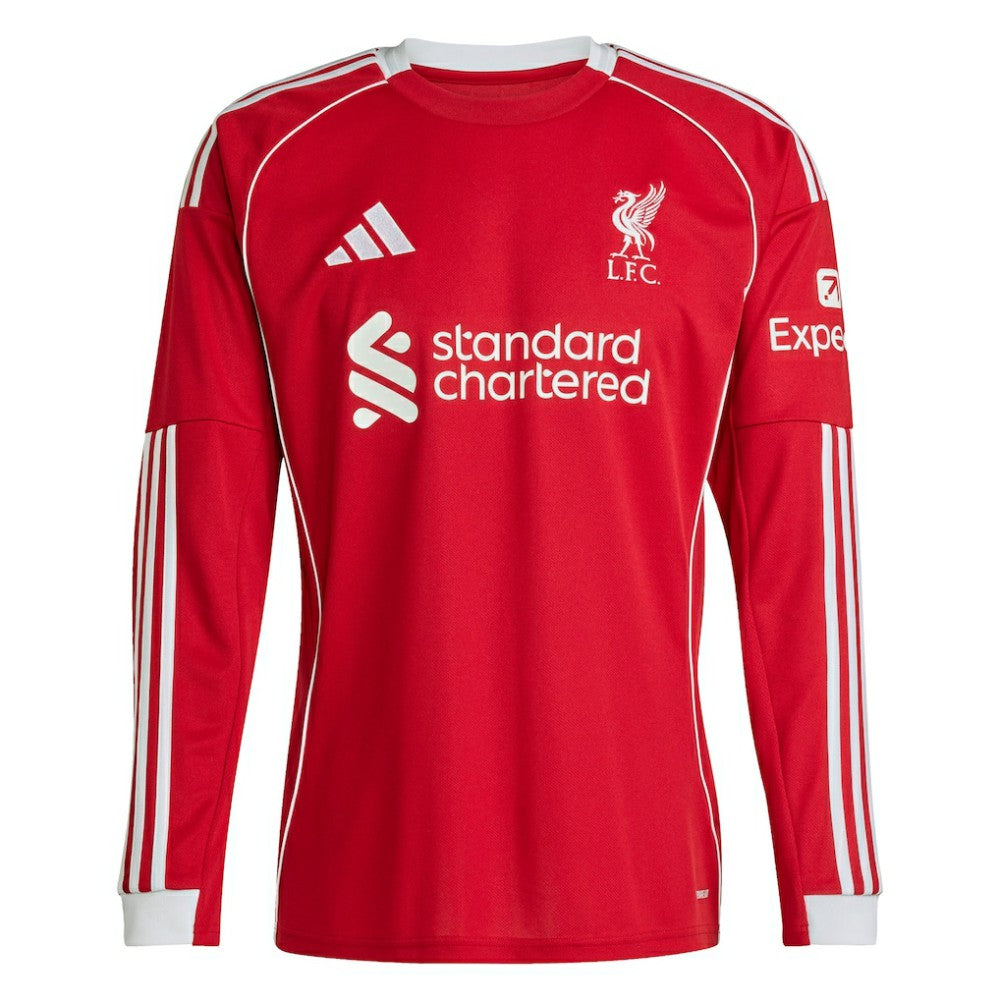 Liverpool 2025/26 Home Custom Replica Long Sleeve Jersey Red - Adidas sale