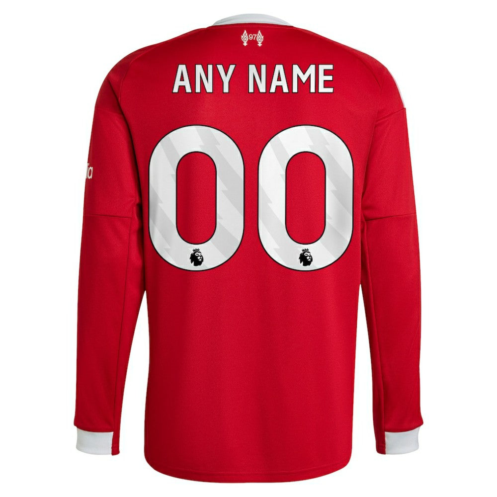 Liverpool 2025/26 Home Custom Replica Long Sleeve Jersey Red - Adidas sale
