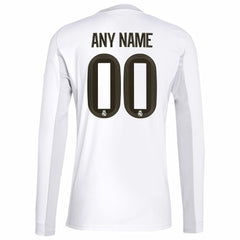 Real Madrid 2025/26 Home Replica Long Sleeve Custom Jersey White - Adidas