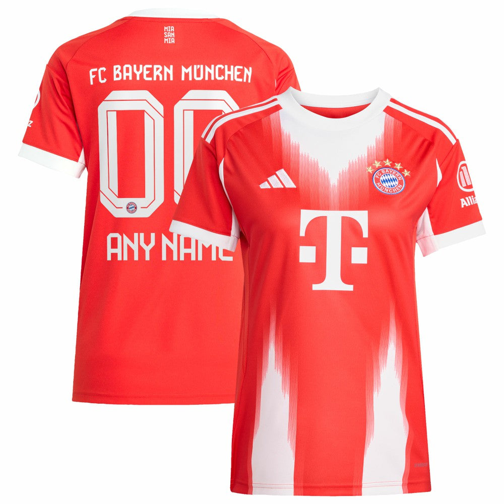 Bayern Munich Women's 2025/26 Home Replica Custom Jersey Red - Adidas outlet
