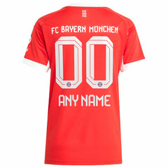 Bayern Munich Women's 2025/26 Home Replica Custom Jersey Red - Adidas outlet