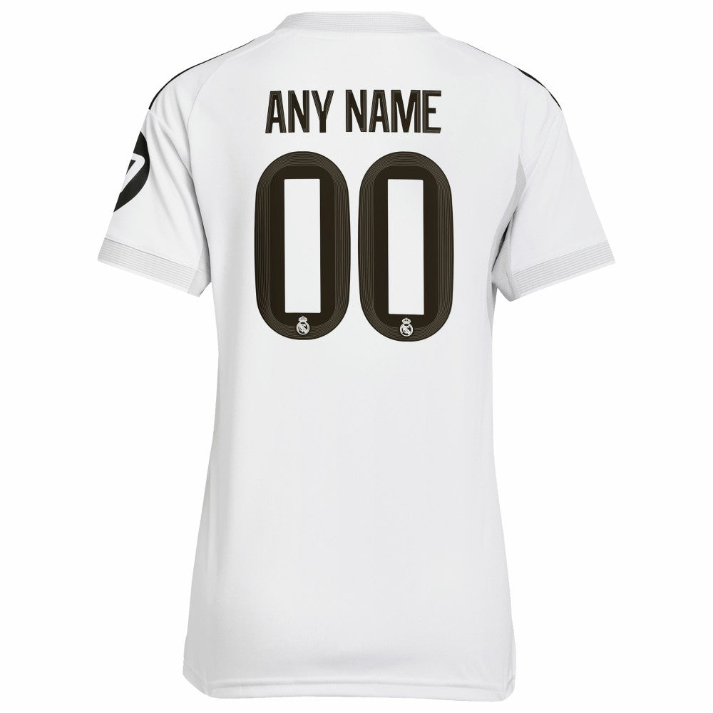 Real Madrid Women's 2025/26 Home Replica Custom Jersey White - Adidas for sale