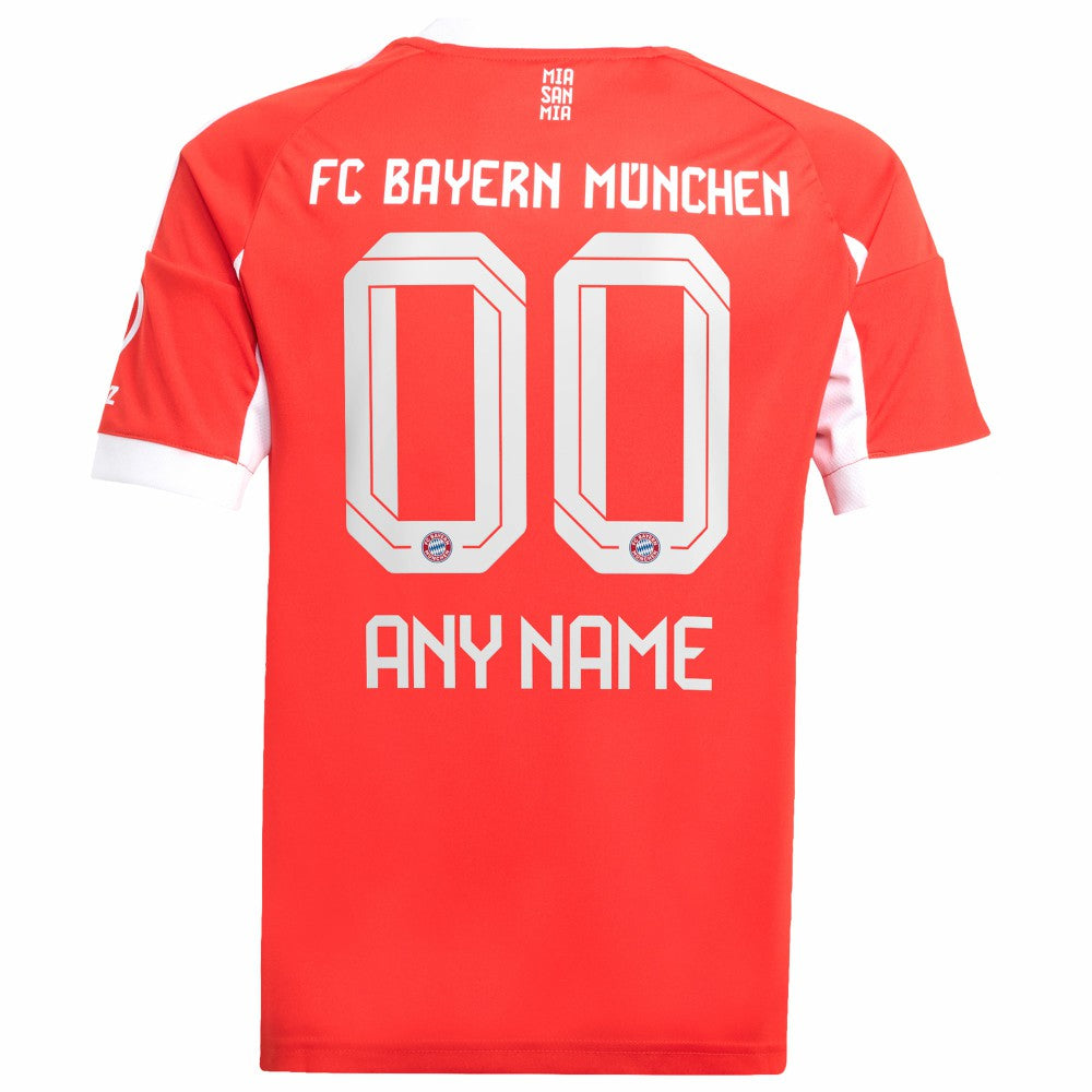Bayern Munich Youth 2025/26 Home Replica Custom Jersey Red - Adidas for sale