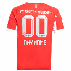 Bayern Munich Youth 2025/26 Home Replica Custom Jersey Red - Adidas for sale