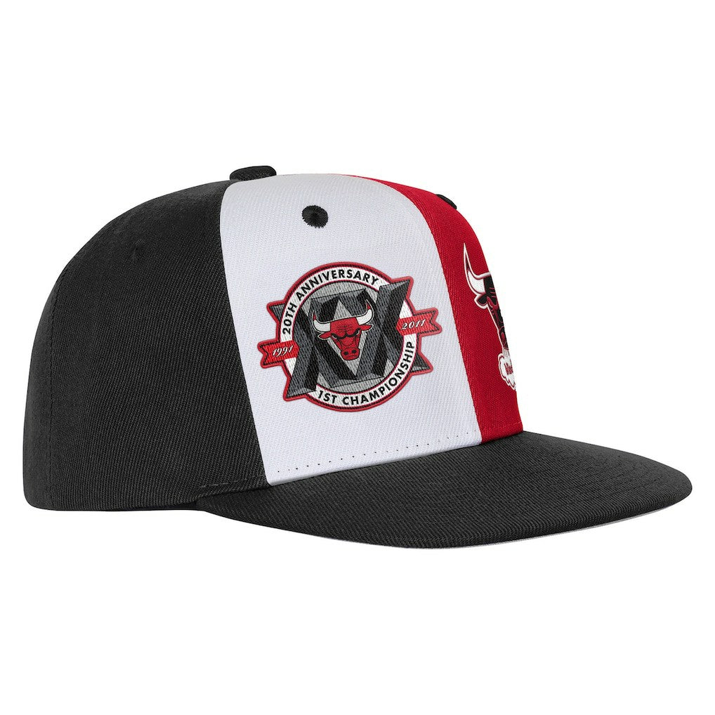 Chicago Bulls Youth 20th Anniversary Duo Front Snapback Hat Black | Mitchell & Ness discount