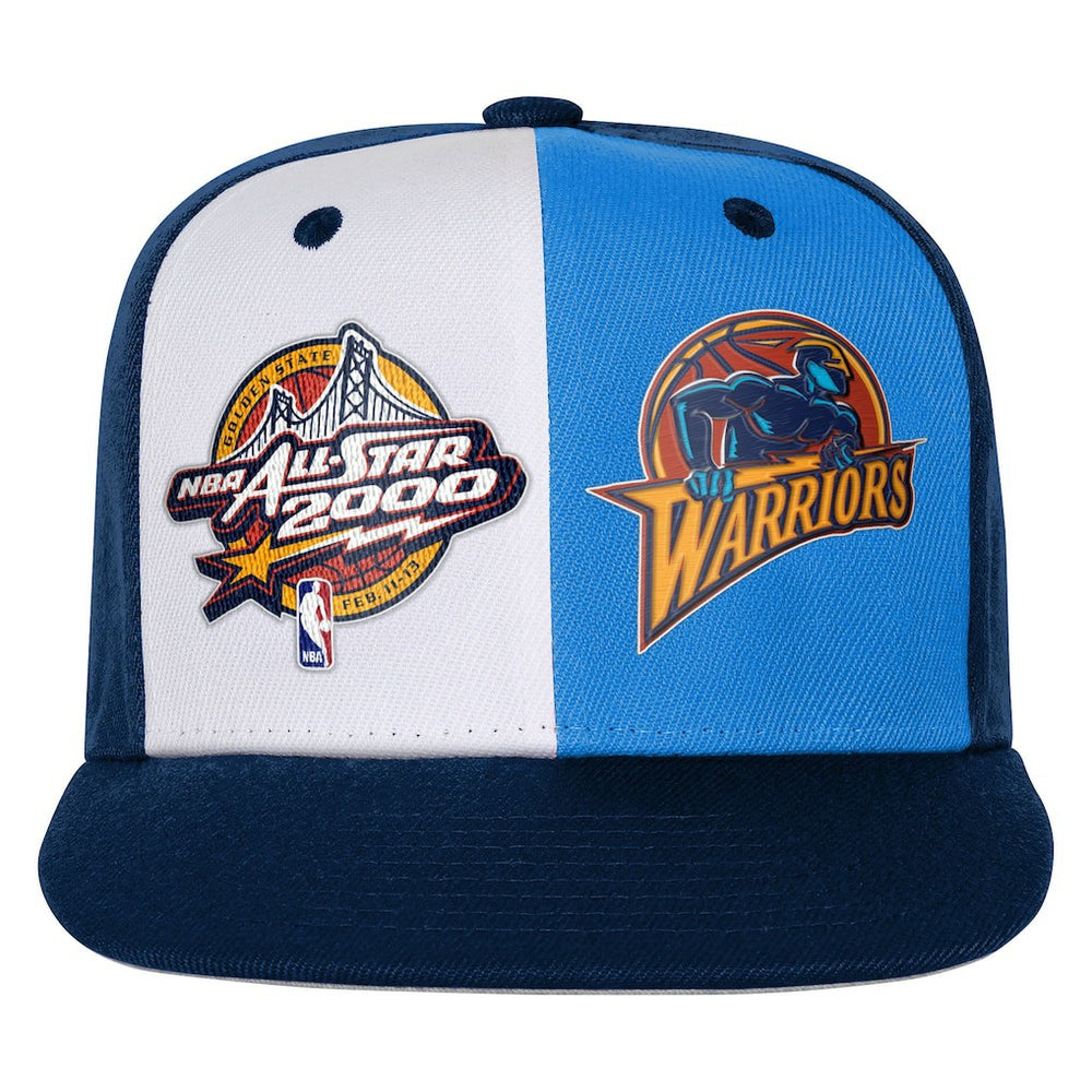 Golden State Warriors Youth 2000 All-Star Game Duo Front Snapback Hat for sale Navy | Mitchell & Ness outlet