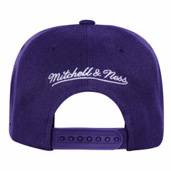 Los Angeles Lakers Youth 50th Anniversary Duo Front Snapback Hat Purple | Mitchell & Ness Lifestyle