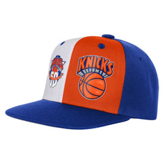 New York Knicks Youth 50th Anniversary Duo Front Snapback Hat Blue | Mitchell & Ness discount