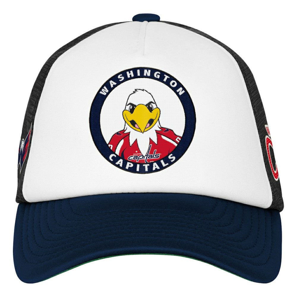 Washington Capitals Mitchell & Ness Youth Mascot Adjustable Trucker Hat - White - NHL 203109685