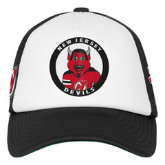 New Jersey Devils Mitchell & Ness Youth Mascot Adjustable Trucker Hat - White - NHL 203109686