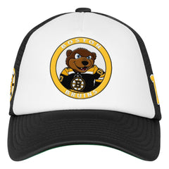Boston Bruins Mitchell & Ness Youth Mascot Adjustable Trucker Hat - White - NHL 203109687