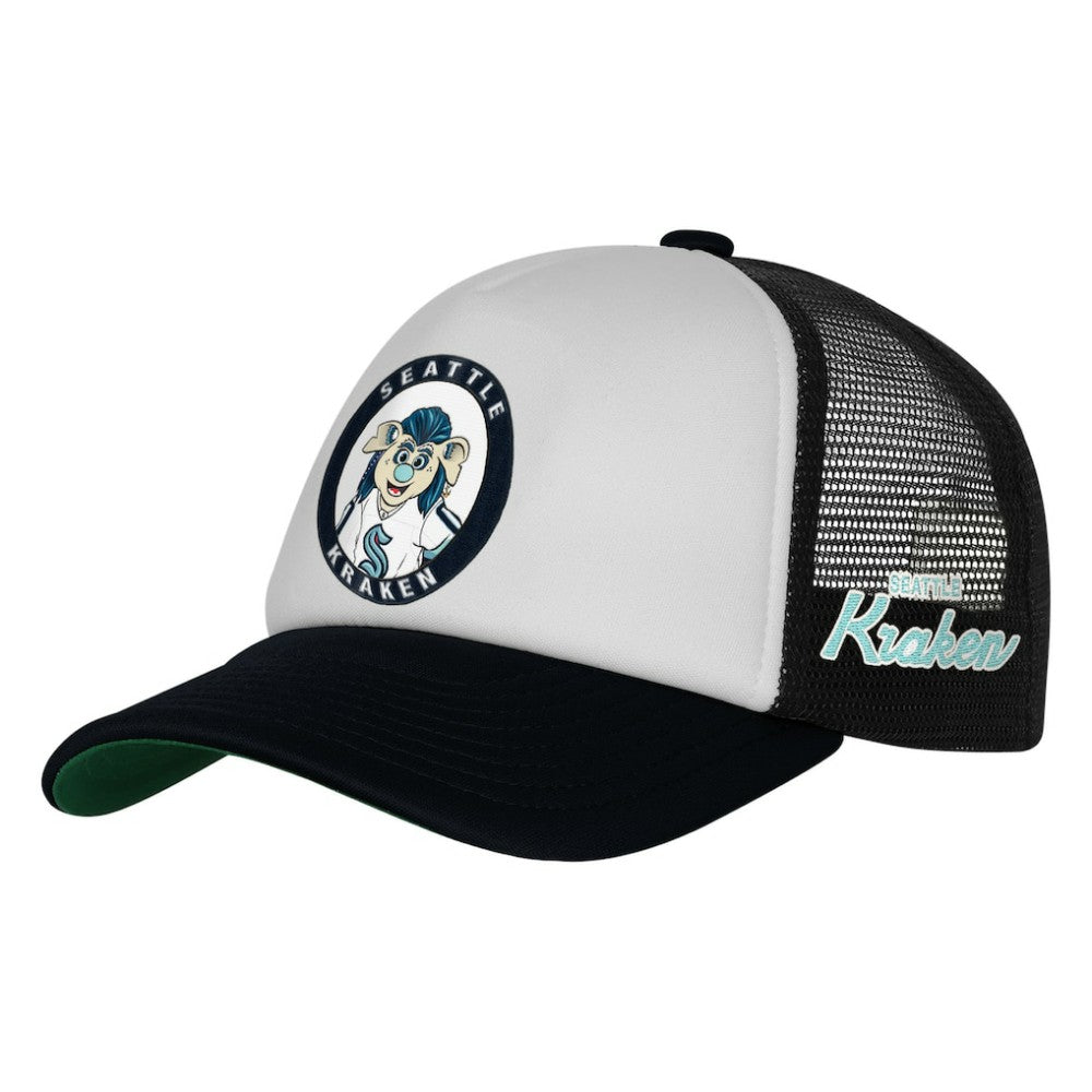 Seattle Kraken Mitchell & Ness Youth Mascot Adjustable Trucker Hat - White - NHL 203109693