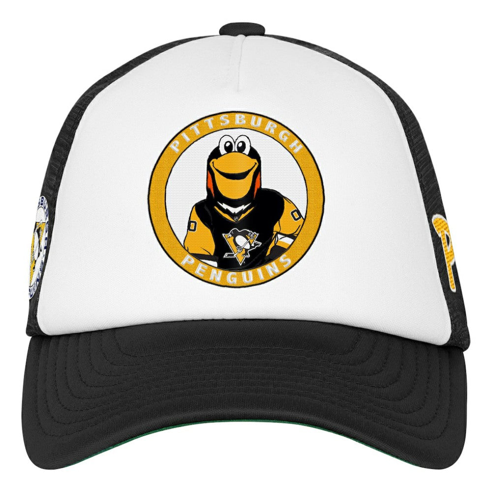 Pittsburgh Penguins Mitchell & Ness Youth Mascot Adjustable Trucker Hat - White - NHL 203109695
