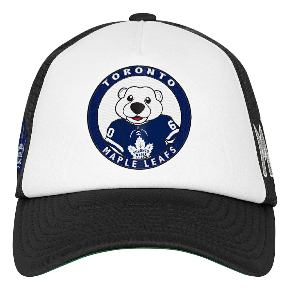 Toronto Maple Leafs Mitchell & Ness Youth Mascot Adjustable Trucker Hat - White - NHL 203109697