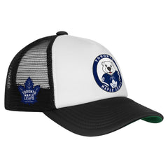 Toronto Maple Leafs Mitchell & Ness Youth Mascot Adjustable Trucker Hat - White - NHL 203109697