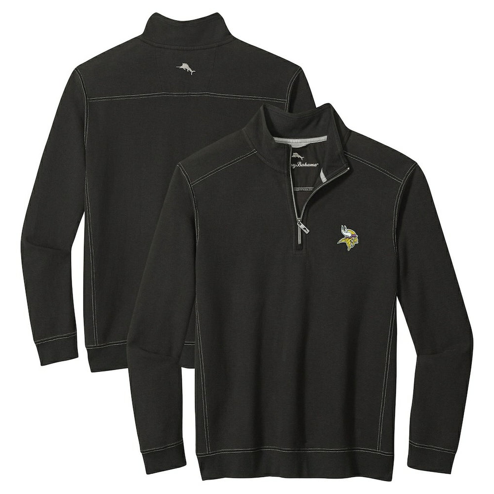 Minnesota Vikings Big & Tall Montego Bay Half-Zip Pullover Black