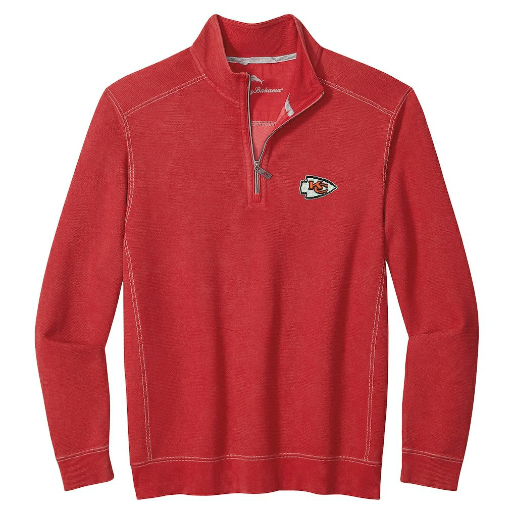 Kansas City Chiefs Big & Tall Montego Bay Half-Zip Pullover Red