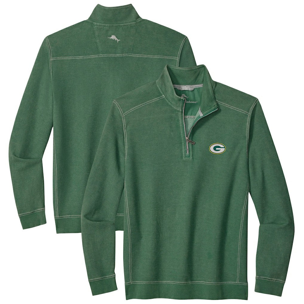 Green Bay Packers Big & Tall Montego Bay Half-Zip Pullover Green